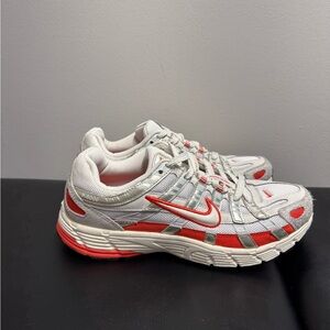 Nike Silver and Red Athletic Shoes